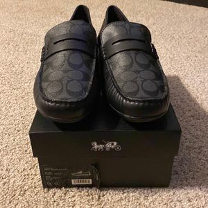 Coach Mott Driver Signature Loafer in black